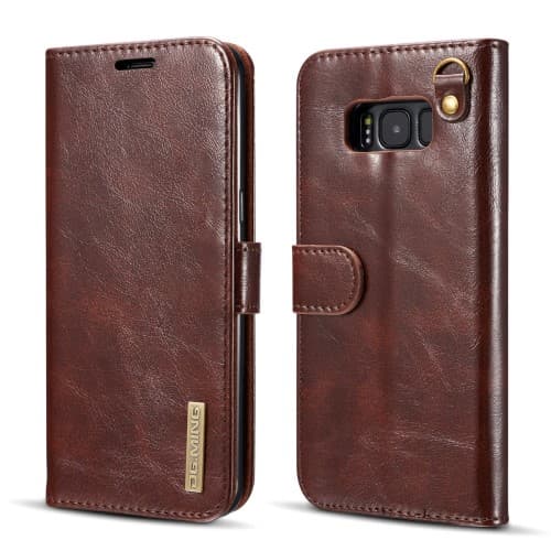 DG.MING Samsung Galaxy S8 detachable 2 in 1 läder - Brun