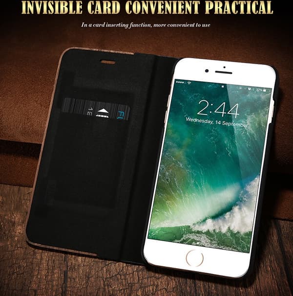 Iphone 6/6S Plus - Stilsäkert Fodral i Bamboo Trä Hög kvalité