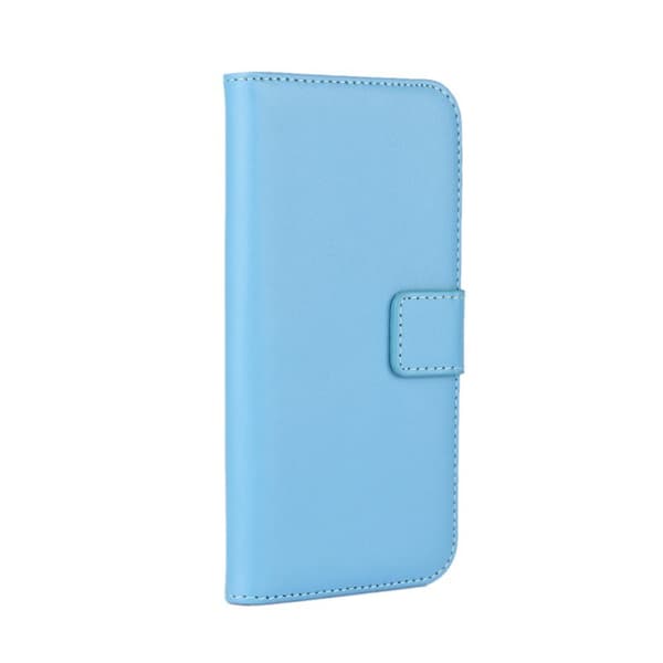 Plånboksfodral Äkta Skinn Samsung Note 9 Blå