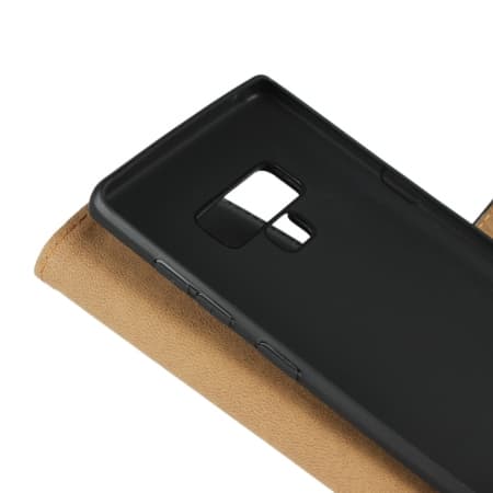 Plånboksfodral Äkta Skinn Samsung Note 9