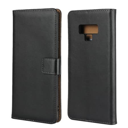Plånboksfodral Äkta Skinn Samsung Note 9