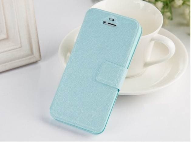 Fodral slim silk iPhone 5/5s/SE ljusblå turkos