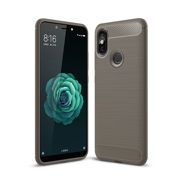 Stöttåligt Armor Carbon TPU-skal Xiaomi Mi A2 grå