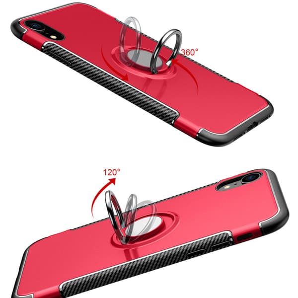 iPhone XR - Skyddsskal med Ringhållare