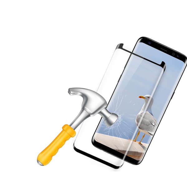 2-PACK HuTech Skärmskydd CASE-Friendly & F-G Samsung Galaxy S8+