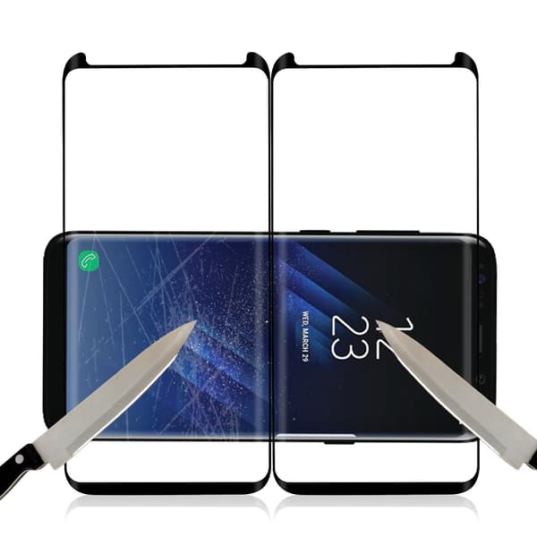 2-PACK HuTech Skärmskydd CASE-Friendly & F-G Samsung Galaxy S8+