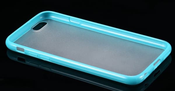 Frostat Transparent skal med färgad ram iPhone 5/5S/SE
