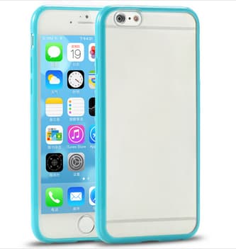 Frostat Transparent skal med färgad ram iPhone 5/5S/SE