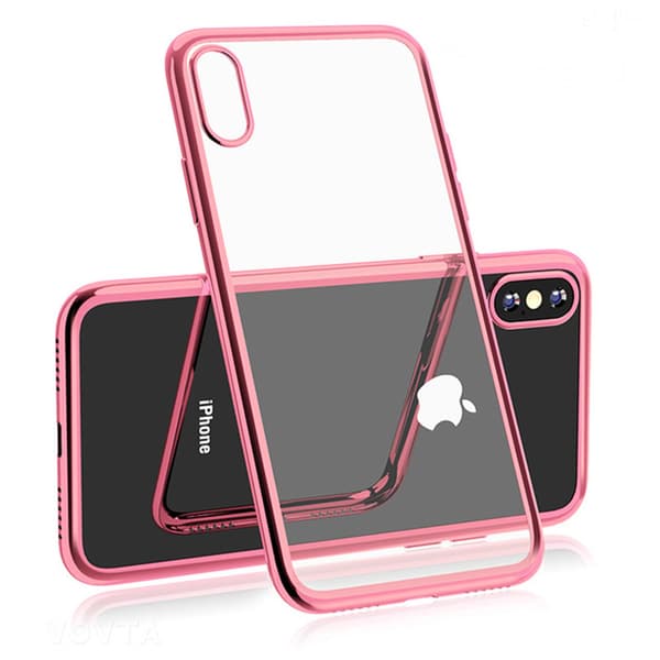 Skyddskal i Metallfinsh till iPhone XR Roséguld