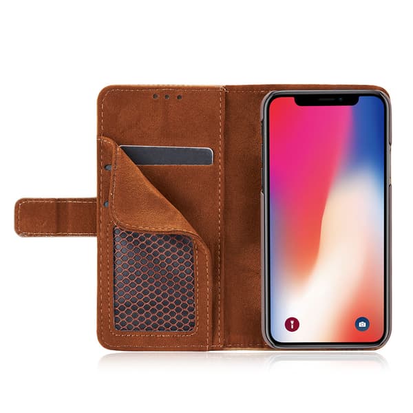 iPhone XS Max - Smart Fodral i "Old Look" (PU-Läder)