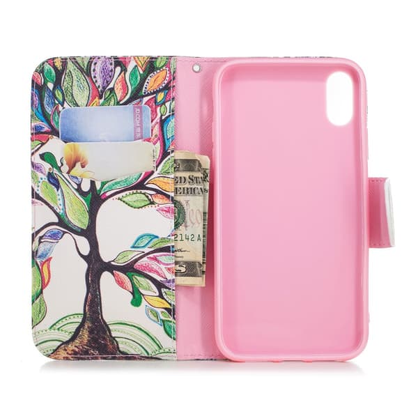 Wallet Case for iphone XR - Colorized Tree