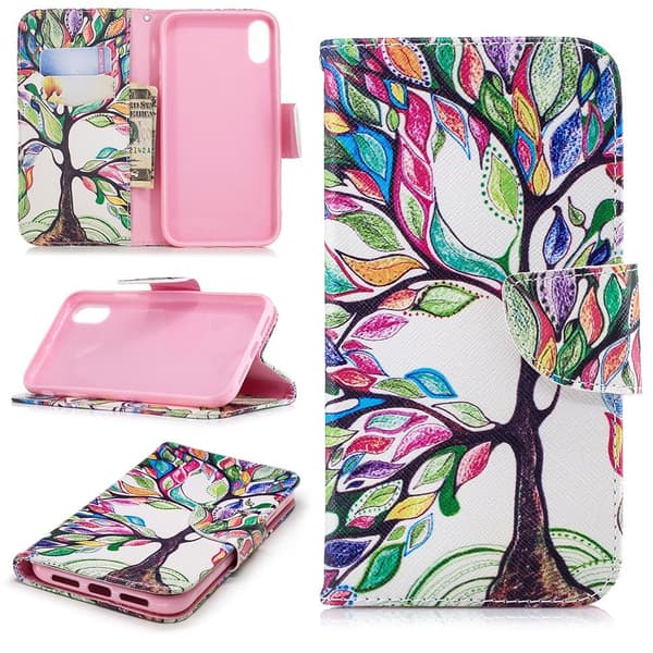 Wallet Case for iphone XR - Colorized Tree