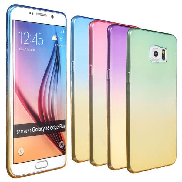 Gradient färgade Silikon TPU-Skal till Samsung S6 - Olika färger