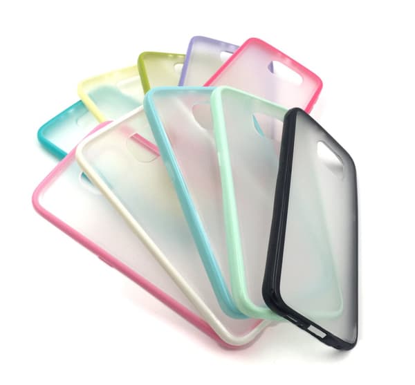 Frostat Transparent skal med färgad ram Samsung S6