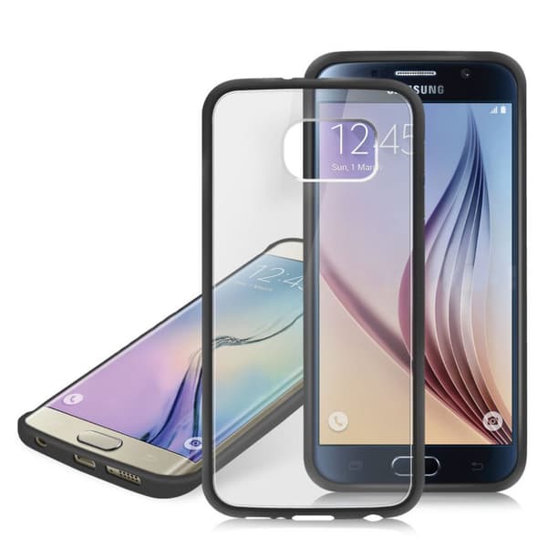 Frostat Transparent skal med färgad ram Samsung S6