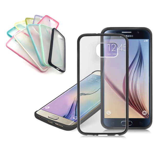 Frostat Transparent skal med färgad ram Samsung S6 Lila