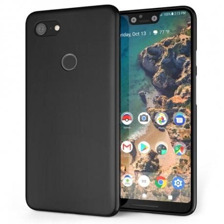 Google Pixel 3 XL Ultratunn Gummibelagd Mattsvart Skal