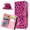 Miniatyrbillede 6 af 8: Wallet Case with 9 Card Slots for iPhone XS Max - Rose Leopard