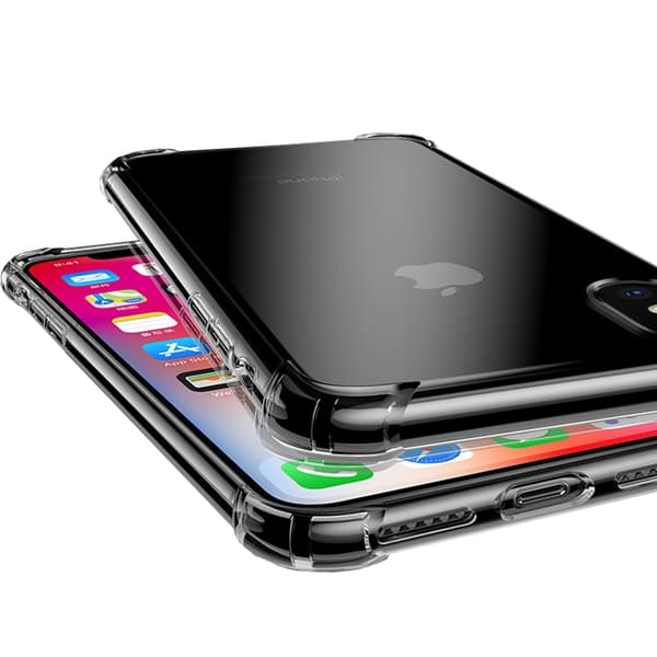 Flovemes Silikonskal med Skyddsfunktion för iPhone XS Max Lila Lila