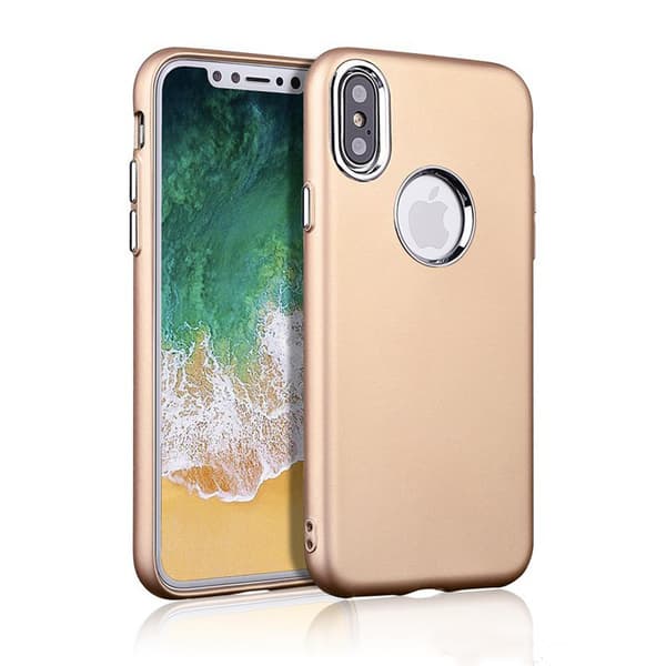 iPhone Xs Max | TPU-Skal Metallknappar Guld