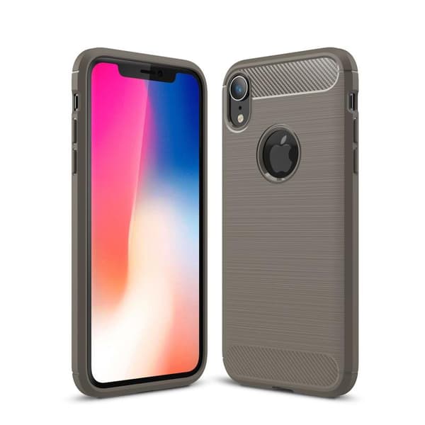 SKALO iPhone XR Armor Carbon Iskunkestävä TPU suojakuori