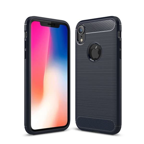 SKALO iPhone XR Armor Carbon Iskunkestävä TPU suojakuori