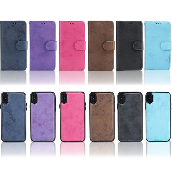 LEMAN Plånboksfodral med Magnetfunktion - iPhone X/XS