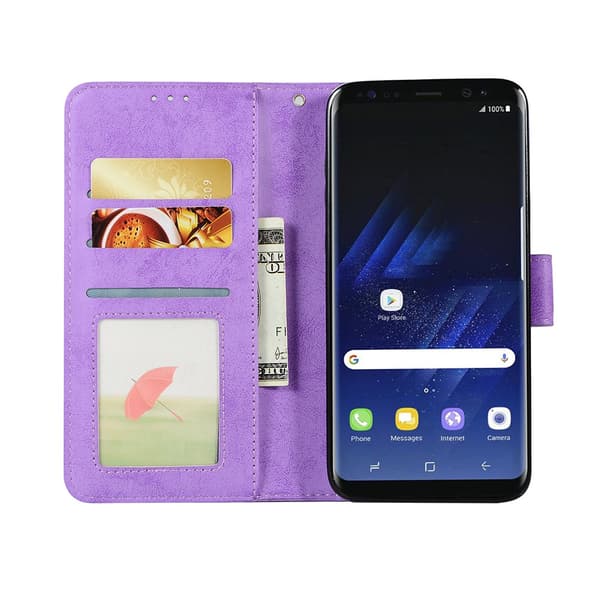 Genomtänkt Plånboksfodral från LEMAN för Samsung Galaxy S9+