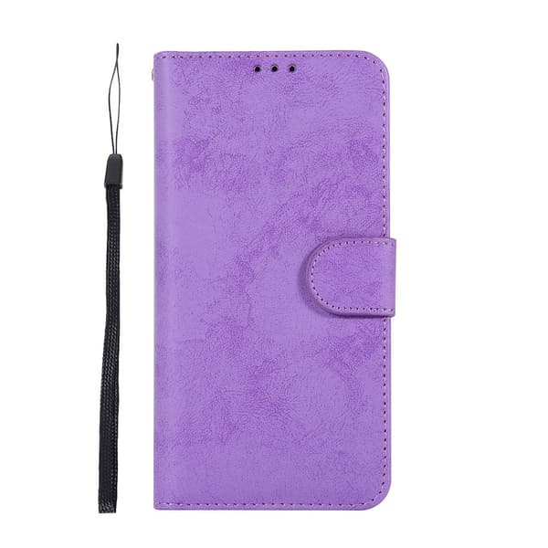 Samsung Galaxy S9+ - Silk-Touch Fodral med Plånbok och Skal Lila