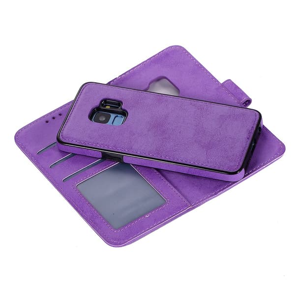 Samsung Galaxy S9 - Silk-Touch Fodral med Plånbok och Skal