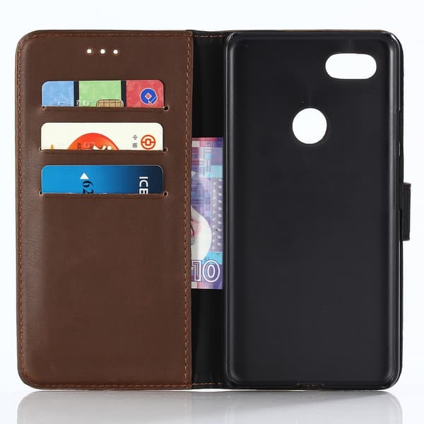 Retro Wallet Cellphone Cover for Google Pixel 3 XL - Coffee