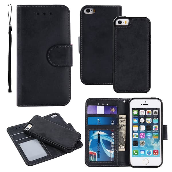 iPhone 6/6S Plus - Silk-Touch Fodral med Plånbok och Skal