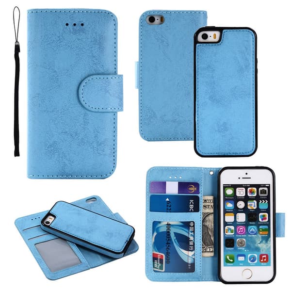 iPhone 6/6S Plus - Silk-Touch Fodral med Plånbok och Skal
