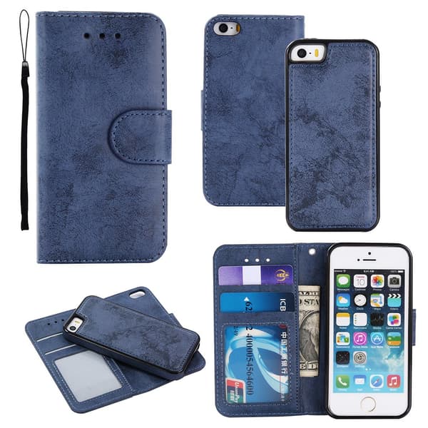iPhone 6/6S Plus - Silk-Touch Fodral med Plånbok och Skal