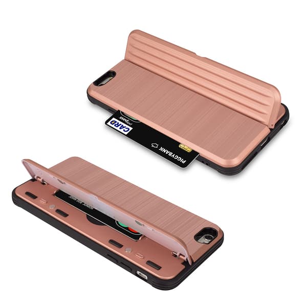 iPhone 6/6S - Stilrent Skal med kortplats och mobilställ