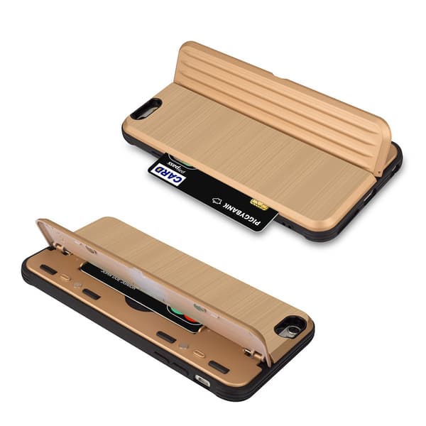 iPhone 6/6S - Stilrent Skal med kortplats och mobilställ