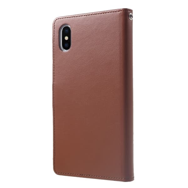 Mercury GOOSPERY Rich Diary till iPhone XS Max - Brun