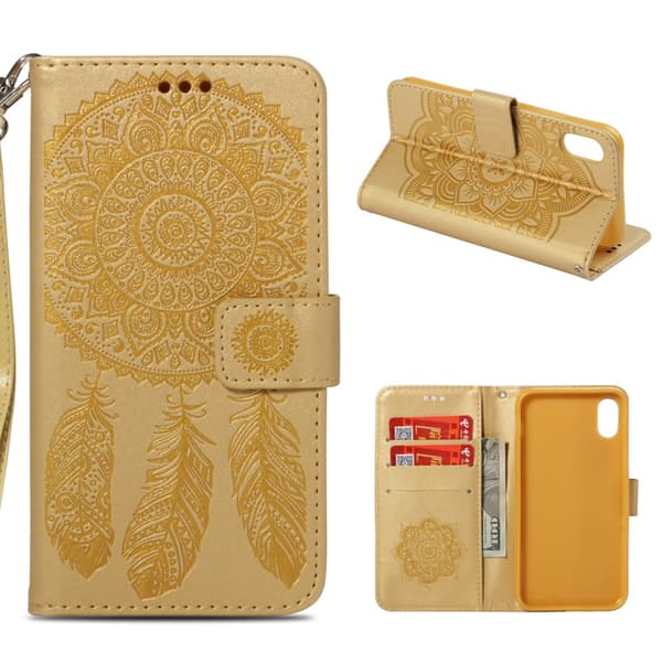 Imprint Dream Catcher Wallet Case for iPhone XS Max - Yellow