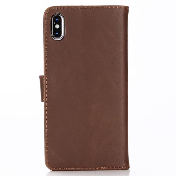 iPhone XS Max Retro Plånboksfodral / Fodral - Coffee