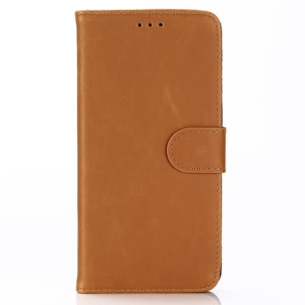 Retro Wallet Mobile Phone Case for iPhone XS Max - Brown