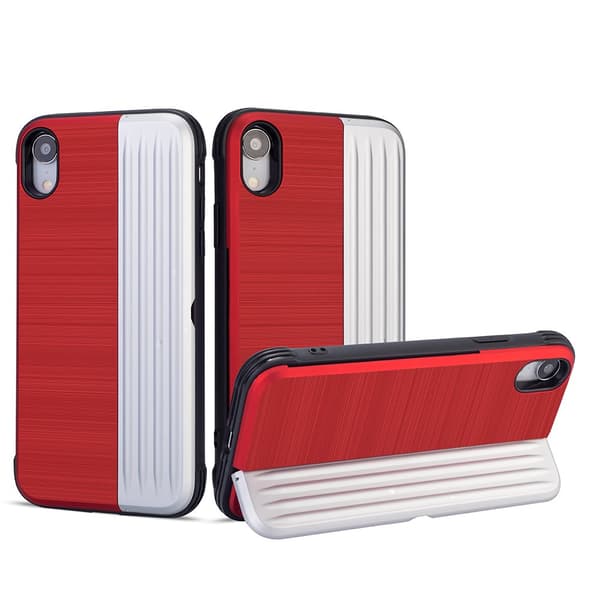 Elegant Skal med kortfack till iPhone XS Max Röd Röd