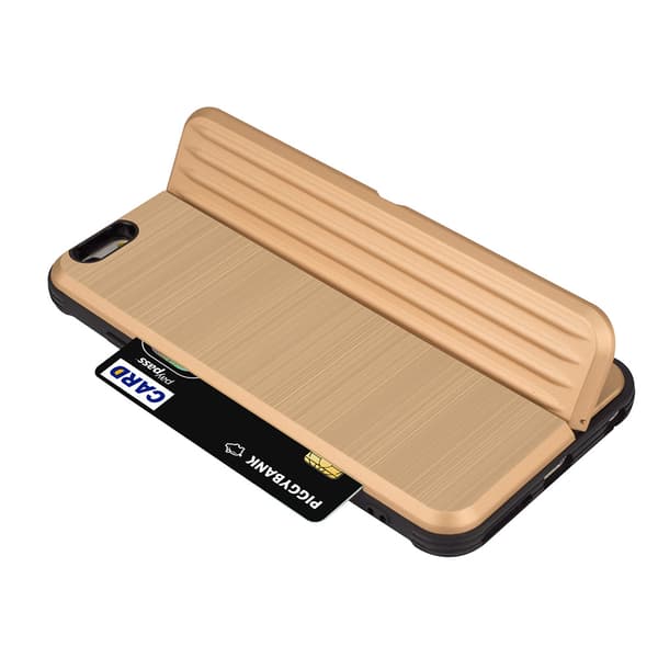 LEMAN Stilrent Skal med kortplats för iPhone 6/6S Plus