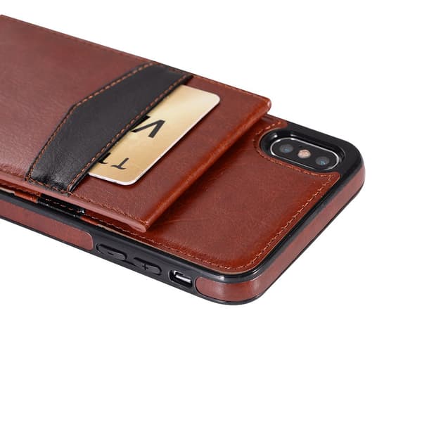 Praktiskt Skal med Kortfack iPhone XS Max (Leman)