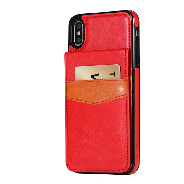 Praktiskt Skal med Kortfack iPhone XS Max (Leman)