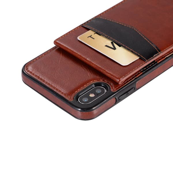Praktiskt Skal med Kortfack iPhone XS Max (LEMAN)
