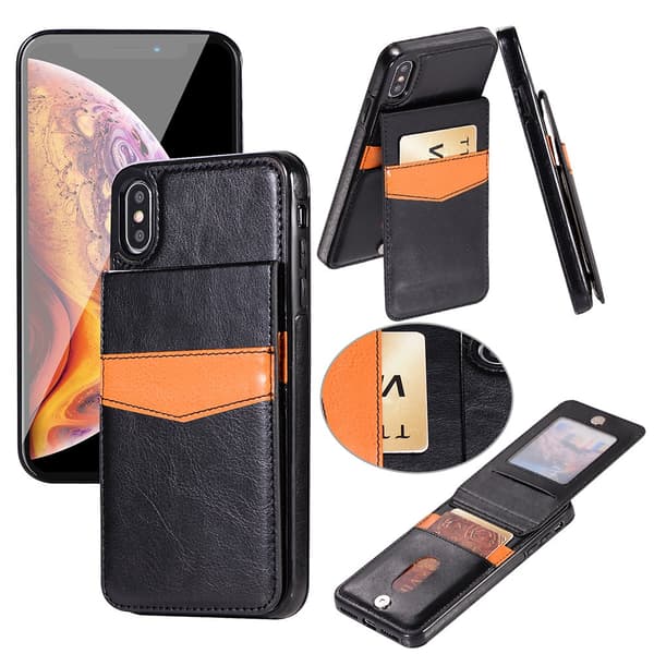 Praktiskt Skal med Kortfack iPhone XS Max (LEMAN)
