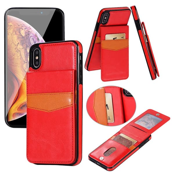 Praktiskt Skal med Kortfack iPhone XS Max (LEMAN)