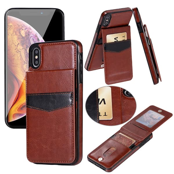 Praktiskt Skal med Kortfack iPhone XS Max (LEMAN)