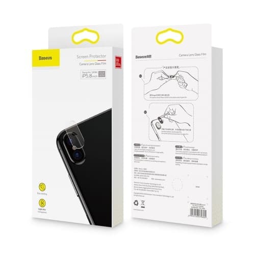 Baseus Kameralinsskydd i Härdat Glas till iPhone XS Max