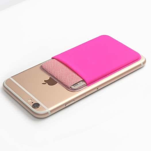 Korthållare för smartphones med flärp - Rosa
